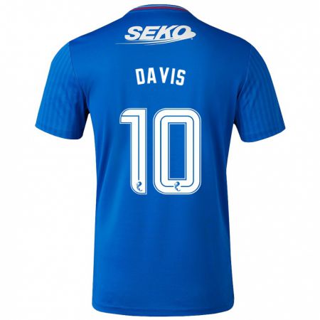 Kandiny Enfant Maillot Steven Davis #10 Bleu Tenues Domicile 2023/24 T-Shirt