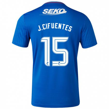 Kandiny Enfant Maillot José Cifuentes #15 Bleu Tenues Domicile 2023/24 T-Shirt