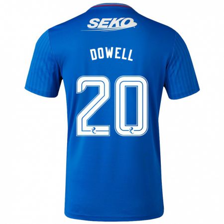 Kandiny Enfant Maillot Kieran Dowell #20 Bleu Tenues Domicile 2023/24 T-Shirt