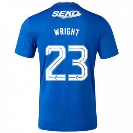 Kandiny Enfant Maillot Scott Wright #23 Bleu Tenues Domicile 2023/24 T-Shirt