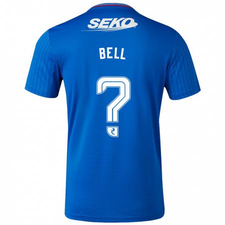 Kandiny Enfant Maillot Cameron Bell #0 Bleu Tenues Domicile 2023/24 T-Shirt