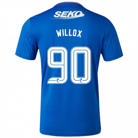 Kandiny Enfant Maillot Kieron Willox #90 Bleu Tenues Domicile 2023/24 T-Shirt