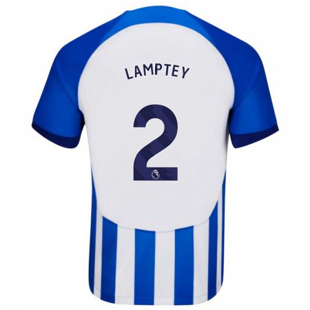 Kandiny Enfant Maillot Tariq Lamptey #2 Bleu Tenues Domicile 2023/24 T-Shirt