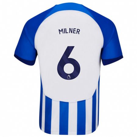 Kandiny Enfant Maillot James Milner #6 Bleu Tenues Domicile 2023/24 T-Shirt