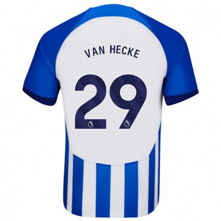Kandiny Enfant Maillot Jan Paul Van Hecke #29 Bleu Tenues Domicile 2023/24 T-Shirt