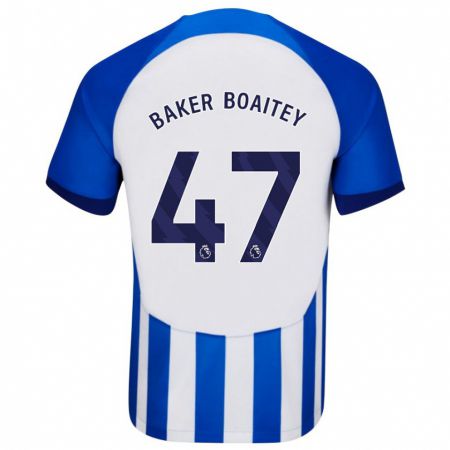 Kandiny Enfant Maillot Benicio Baker-Boaitey #47 Bleu Tenues Domicile 2023/24 T-Shirt