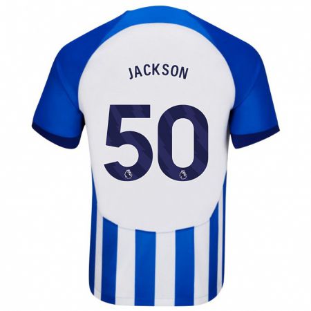 Kandiny Enfant Maillot Ben Jackson #50 Bleu Tenues Domicile 2023/24 T-Shirt