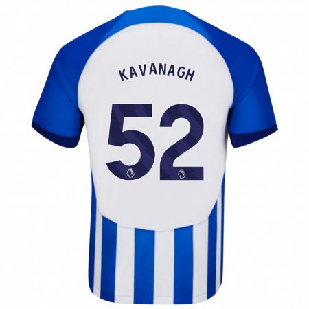 Kandiny Enfant Maillot Leigh Kavanagh #52 Bleu Tenues Domicile 2023/24 T-Shirt