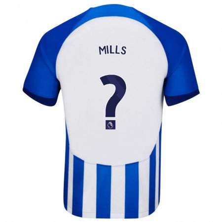 Kandiny Enfant Maillot Harry Mills #0 Bleu Tenues Domicile 2023/24 T-Shirt