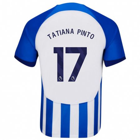Kandiny Enfant Maillot Tatiana Vanessa Ferreira Pinto #17 Bleu Tenues Domicile 2023/24 T-Shirt