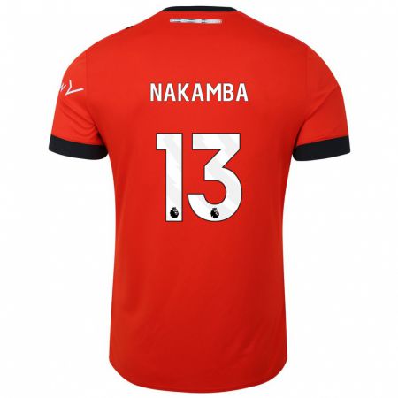 Kandiny Enfant Maillot Marvelous Nakamba #13 Rouge Tenues Domicile 2023/24 T-Shirt