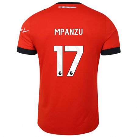 Kandiny Enfant Maillot Pelly Ruddock Mpanzu #17 Rouge Tenues Domicile 2023/24 T-Shirt