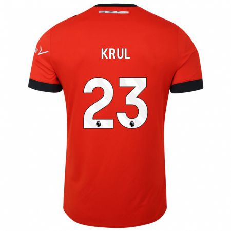 Kandiny Enfant Maillot Tim Krul #23 Rouge Tenues Domicile 2023/24 T-Shirt