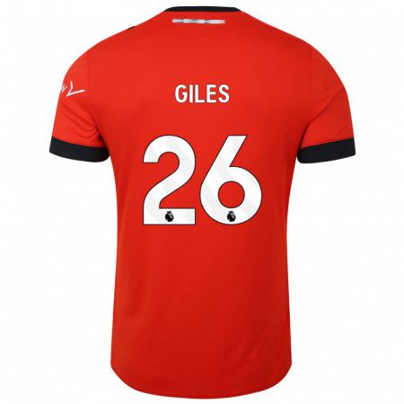 Kandiny Enfant Maillot Ryan Giles #26 Rouge Tenues Domicile 2023/24 T-Shirt