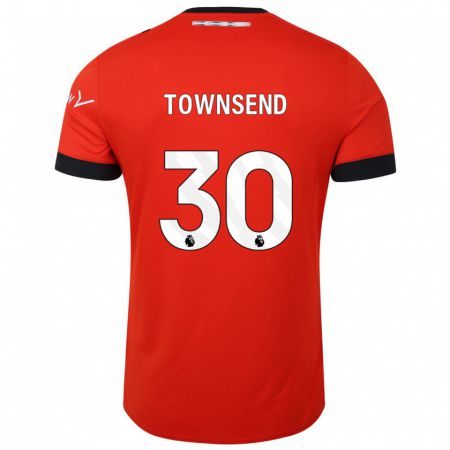 Kandiny Enfant Maillot Andros Townsend #30 Rouge Tenues Domicile 2023/24 T-Shirt