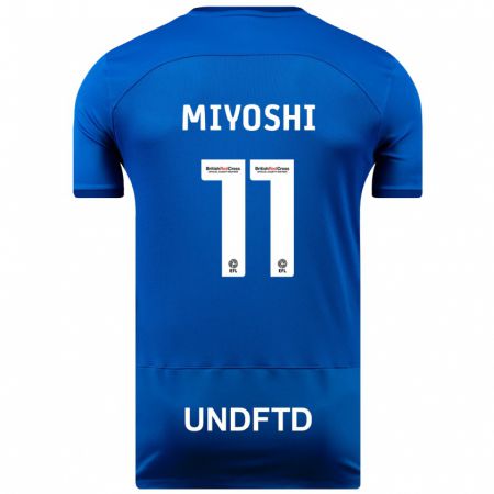 Kandiny Enfant Maillot Koji Miyoshi #11 Bleu Tenues Domicile 2023/24 T-Shirt