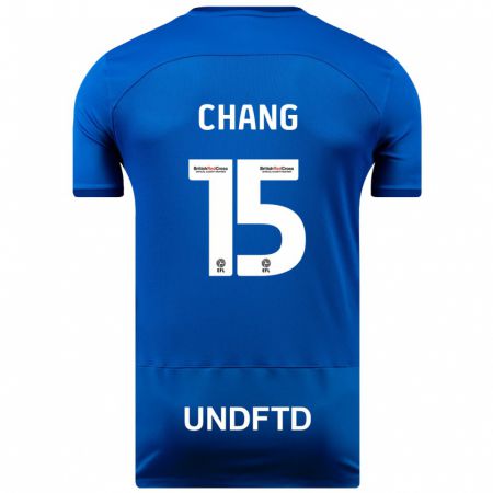 Kandiny Enfant Maillot Alfie Chang #15 Bleu Tenues Domicile 2023/24 T-Shirt