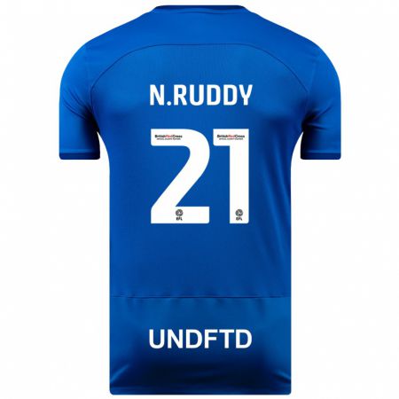 Kandiny Enfant Maillot John Ruddy #21 Bleu Tenues Domicile 2023/24 T-Shirt