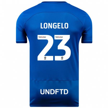 Kandiny Enfant Maillot Emmanuel Longelo #23 Bleu Tenues Domicile 2023/24 T-Shirt