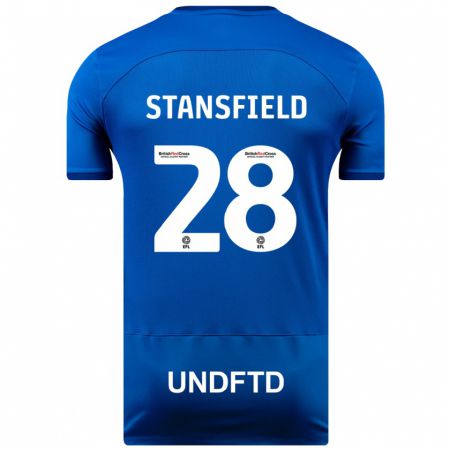 Kandiny Enfant Maillot Jay Stansfield #28 Bleu Tenues Domicile 2023/24 T-Shirt