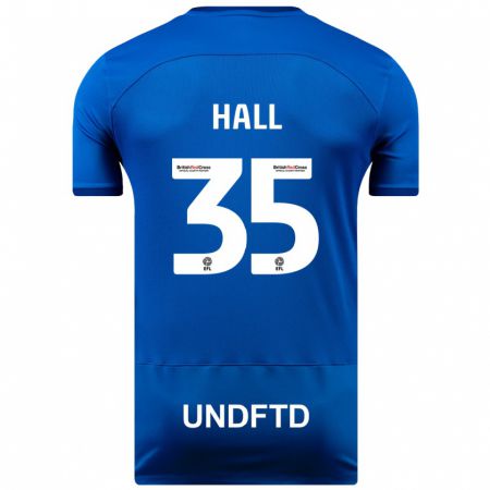Kandiny Enfant Maillot George Hall #35 Bleu Tenues Domicile 2023/24 T-Shirt