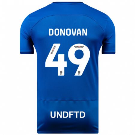 Kandiny Enfant Maillot Romelle Donovan #49 Bleu Tenues Domicile 2023/24 T-Shirt