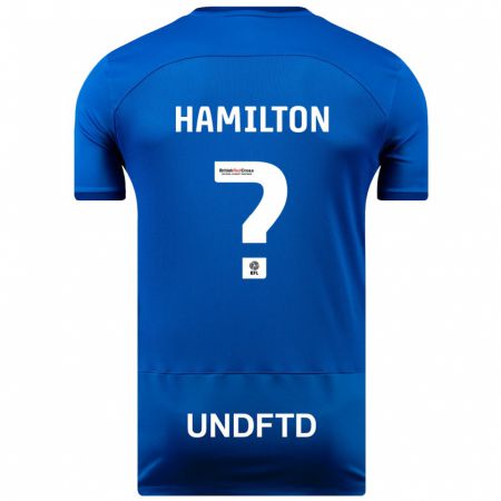 Kandiny Enfant Maillot Harley Hamilton #0 Bleu Tenues Domicile 2023/24 T-Shirt