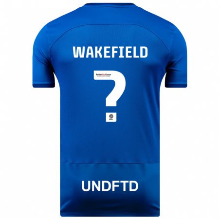 Kandiny Enfant Maillot Kieran Wakefield #0 Bleu Tenues Domicile 2023/24 T-Shirt
