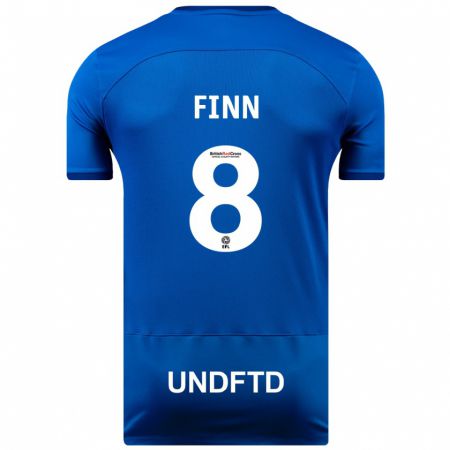 Kandiny Enfant Maillot Jamie Finn #8 Bleu Tenues Domicile 2023/24 T-Shirt