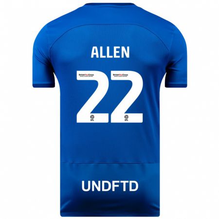 Kandiny Enfant Maillot Remi Allen #22 Bleu Tenues Domicile 2023/24 T-Shirt