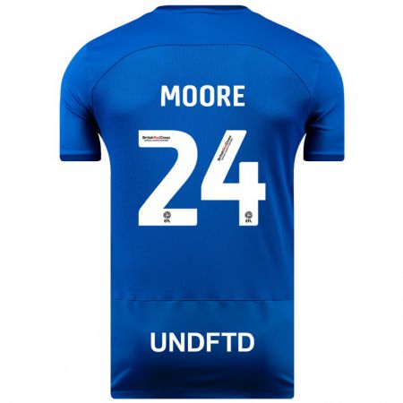 Kandiny Enfant Maillot Jade Ellis Moore #24 Bleu Tenues Domicile 2023/24 T-Shirt
