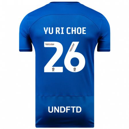 Kandiny Enfant Maillot Yu-Ri Choe #26 Bleu Tenues Domicile 2023/24 T-Shirt