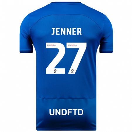 Kandiny Enfant Maillot Abbi Jenner #27 Bleu Tenues Domicile 2023/24 T-Shirt