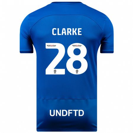 Kandiny Enfant Maillot Charlotte Clarke #28 Bleu Tenues Domicile 2023/24 T-Shirt