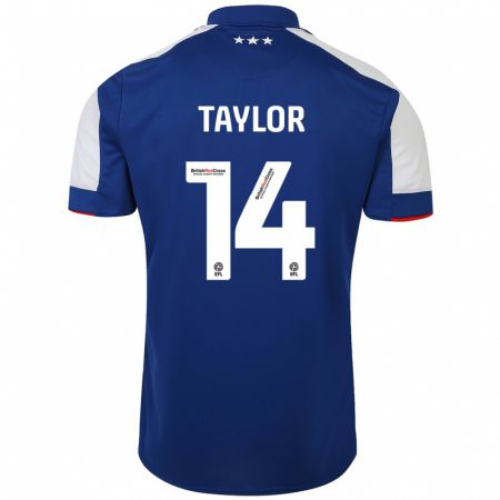 Kandiny Enfant Maillot Jack Taylor #14 Bleu Tenues Domicile 2023/24 T-Shirt