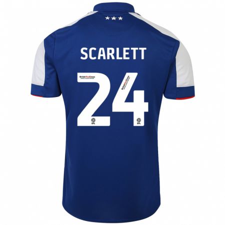 Kandiny Enfant Maillot Dane Scarlett #24 Bleu Tenues Domicile 2023/24 T-Shirt
