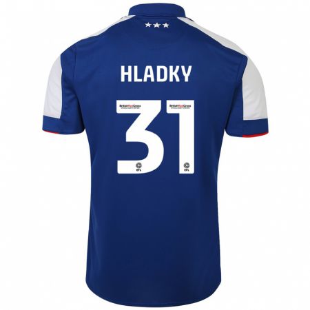 Kandiny Enfant Maillot Vaclav Hladky #31 Bleu Tenues Domicile 2023/24 T-Shirt