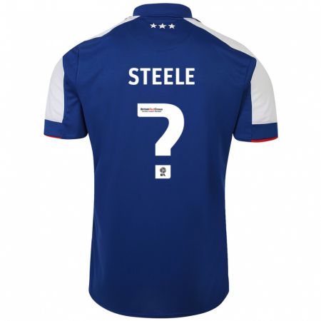 Kandiny Enfant Maillot Finn Steele #0 Bleu Tenues Domicile 2023/24 T-Shirt