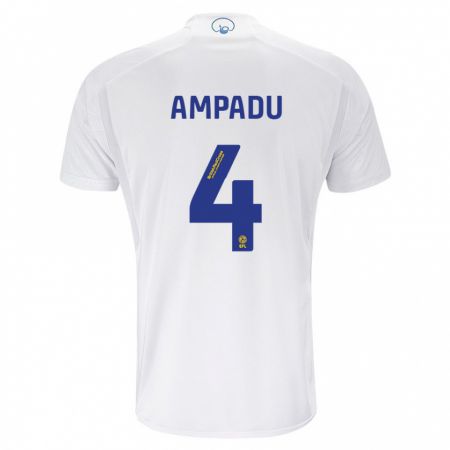 Kandiny Enfant Maillot Ethan Ampadu #4 Blanc Tenues Domicile 2023/24 T-Shirt