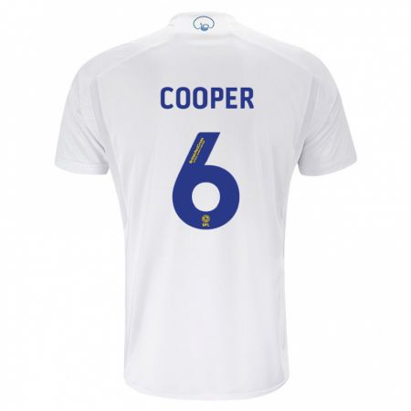Kandiny Enfant Maillot Liam Cooper #6 Blanc Tenues Domicile 2023/24 T-Shirt