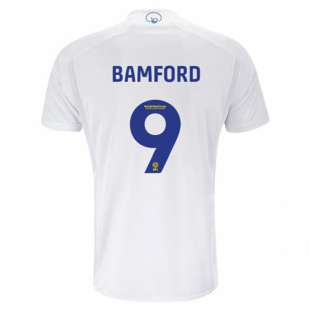 Kandiny Enfant Maillot Patrick Bamford #9 Blanc Tenues Domicile 2023/24 T-Shirt