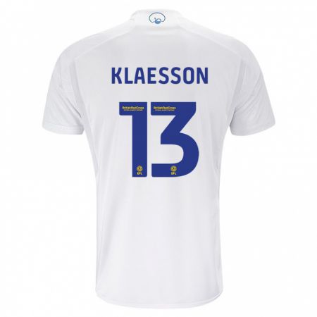 Kandiny Enfant Maillot Kristoffer Klaesson #13 Blanc Tenues Domicile 2023/24 T-Shirt