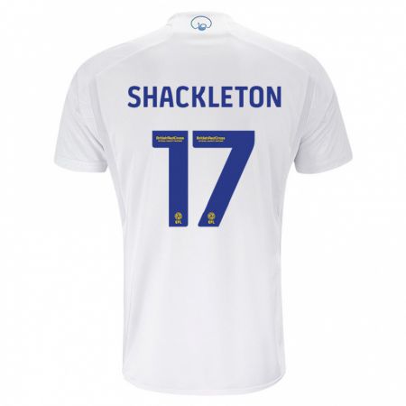 Kandiny Enfant Maillot Jamie Shackleton #17 Blanc Tenues Domicile 2023/24 T-Shirt