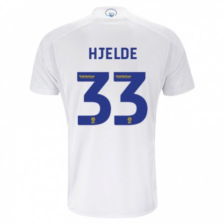 Kandiny Enfant Maillot Leo Fuhr Hjelde #33 Blanc Tenues Domicile 2023/24 T-Shirt