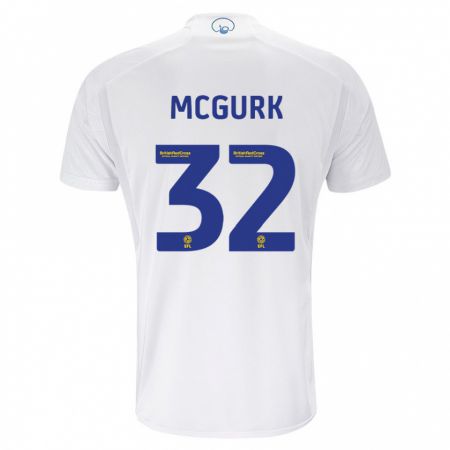 Kandiny Enfant Maillot Sean Mcgurk #32 Blanc Tenues Domicile 2023/24 T-Shirt