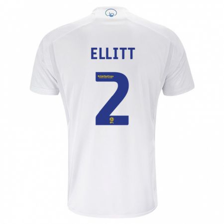 Kandiny Enfant Maillot Izzy Ellitt #2 Blanc Tenues Domicile 2023/24 T-Shirt