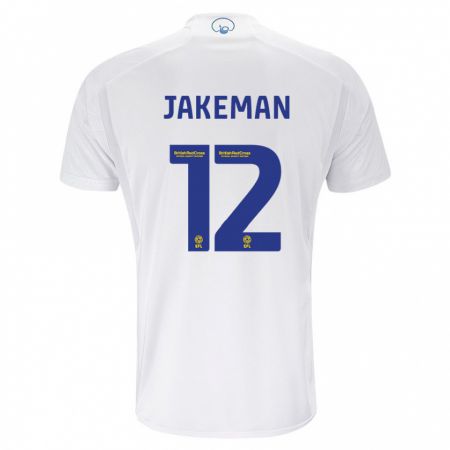 Kandiny Enfant Maillot Harriet Jakeman #12 Blanc Tenues Domicile 2023/24 T-Shirt