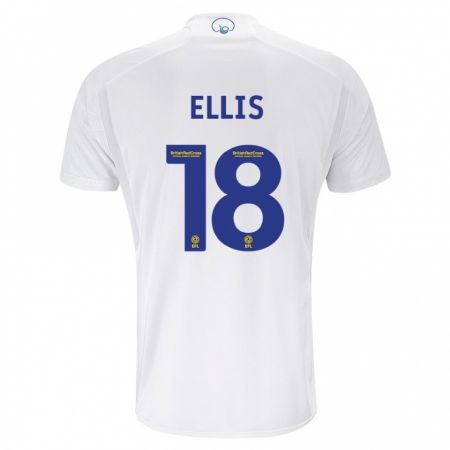 Kandiny Enfant Maillot Macy Ellis #18 Blanc Tenues Domicile 2023/24 T-Shirt
