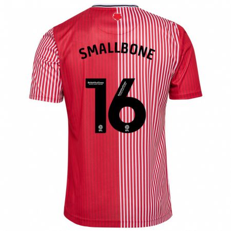 Kandiny Enfant Maillot Will Smallbone #16 Rouge Tenues Domicile 2023/24 T-Shirt