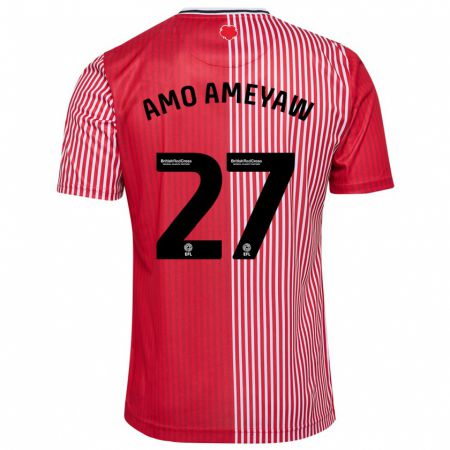 Kandiny Enfant Maillot Samuel Amo-Ameyaw #27 Rouge Tenues Domicile 2023/24 T-Shirt